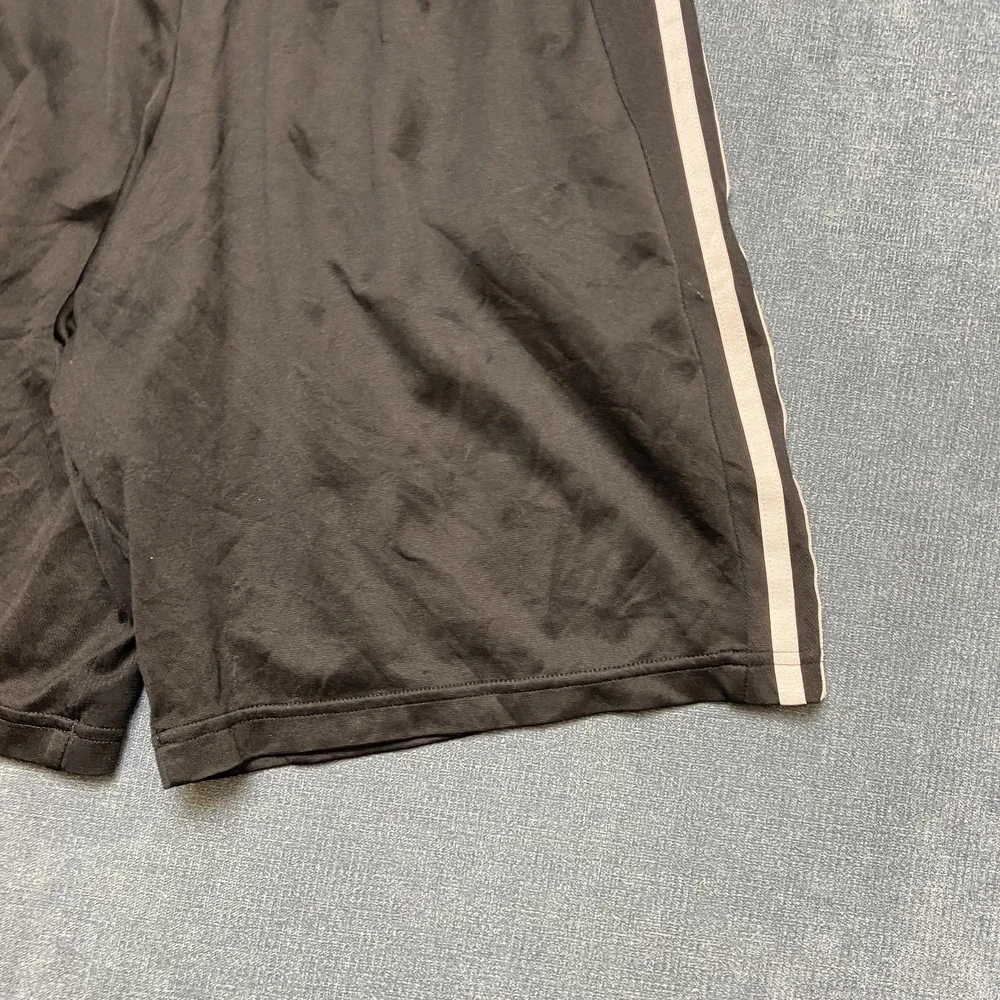 Adidas Primeblue Aeroready Basketball Shorts Mens M Black Striped Elastic Waist